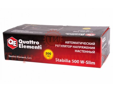 Стабилизатор напряжения QUATTRO ELEMENTI STABILIA 500 W-slim Стабилизатор напряжения QUATTRO ELEMENTI STABILIA 500 W-slim