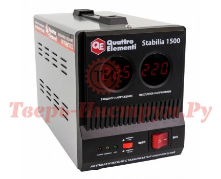 Стабилизатор напряженияQUATTRO ELEMENTI STABILIA 1500 Стабилизатор напряженияQUATTRO ELEMENTI STABILIA 1500