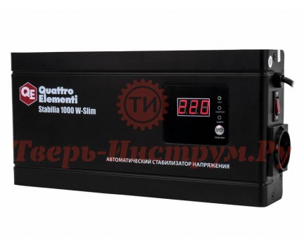 Стабилизатор напряжения QUATTRO ELEMENTI STABILIA 1000 W-slim Стабилизатор напряжения QUATTRO ELEMENTI STABILIA 1000 W-slim