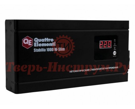 Стабилизатор напряжения QUATTRO ELEMENTI STABILIA 1000 W-slim Стабилизатор напряжения QUATTRO ELEMENTI STABILIA 1000 W-slim