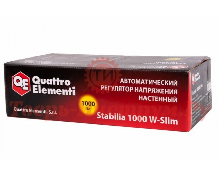 Стабилизатор напряжения QUATTRO ELEMENTI STABILIA 1000 W-slim Стабилизатор напряжения QUATTRO ELEMENTI STABILIA 1000 W-slim