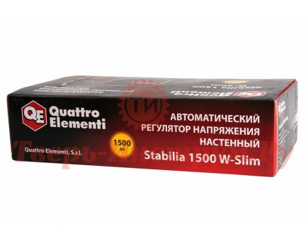 Стабилизатор напряжения QUATTRO ELEMENTI STABILIA 1500 W-slim Стабилизатор напряжения QUATTRO ELEMENTI STABILIA 1500 W-slim