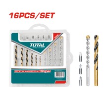 Набор сверл и бит TOTAL 16 шт