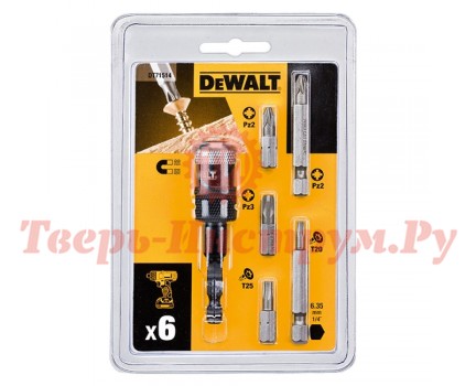 Набор бит с держателем DEWALT 6 шт Набор бит с держателем DEWALT 6 шт