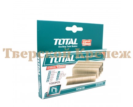 Скобы для степлера TOTAL 10 мм 1.2 мм Тип 53 Скобы для степлера TOTAL 10 мм 1.2 мм Тип 53
