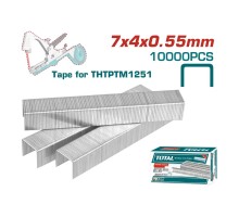 Скобы для тапенера TOTAL 7х4х0.55 мм (10 000 шт)