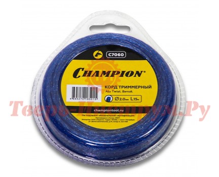 Леска триммерная CHAMPION ALU TWIST 2.0-15 м Леска триммерная CHAMPION ALU TWIST 2.0-15 м