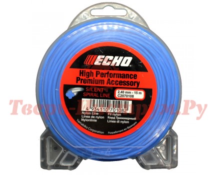 Леска триммерная ECHO Silent Spiral Line 2.4 15 м Леска триммерная ECHO Silent Spiral Line 2.4 15 м