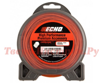Леска триммерная ECHO Cross Fire Line 2.4 15 м Леска триммерная ECHO Cross Fire Line 2.4 15 м