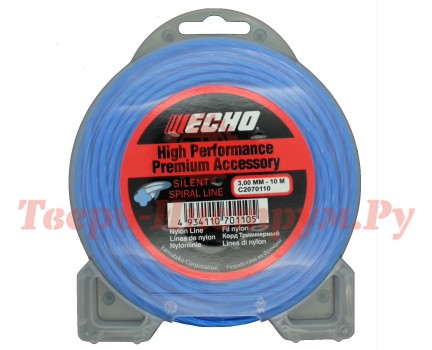 Леска триммерная ECHO Silent Spiral Line 3.0 10 м Леска триммерная ECHO Silent Spiral Line 3.0 10 м