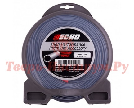 Леска триммерная ECHO Titanium Power Line 3.0 56 м Леска триммерная ECHO Titanium Power Line 3.0 56 м