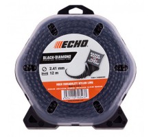 Леска триммерная ECHO Black Diamond Line 2.4 12 м