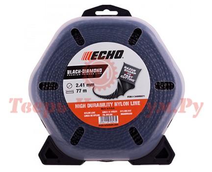 Леска триммерная ECHO Black Diamond Line 2.4 77 м Леска триммерная ECHO Black Diamond Line 2.4 77 м