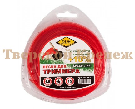 Леска триммерная DDE SPEED LINE 1.6 15 м