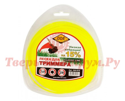 Леска триммерная DDE CLASSIC LINE 3.0 28 м Леска триммерная DDE CLASSIC LINE 3.0 28 м