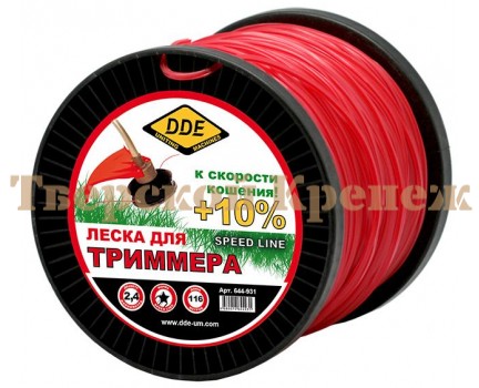Леска триммерная DDE SPEED LINE 2.4 116 м