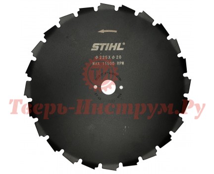 Нож для мотокосы STIHL 225х2.0х20.0 24 зубьев Нож для мотокосы STIHL 225х2.0х20.0 24 зубьев