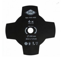 Нож для мотокосы DDE 230х1.4х25.4 4 зуба