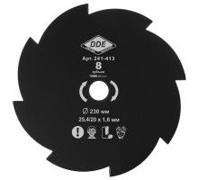 Нож для мотокосы DDE GRASS CUT 230х1.6х25.4/20 8 зуба