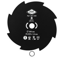 Нож для мотокосы DDE 255х1.6х25.4/20 8 зуба