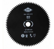 Нож для мотокосы DDE 255х1.4х25.4 80 зубов