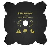 Нож для мотокосы CHAMPION 255х2х25.4 4 зуба