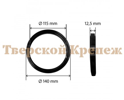 Кольцо фрикциона снегоуборочника 140х115х13 мм