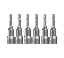 Насадка торцевая на шуруповерт INGCO 1/4" 6 шт