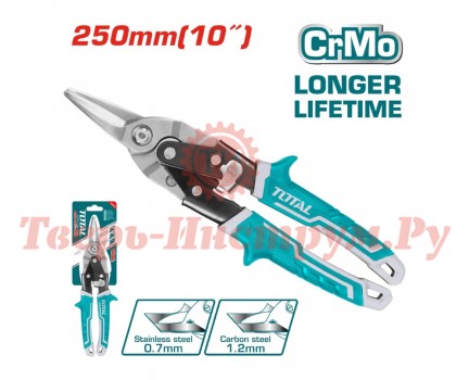 Ножницы по металлу прямые TOTAL 250 мм CrMo