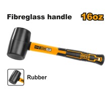 Киянка фибергласовая рукоятка черная INGCO 450 гр