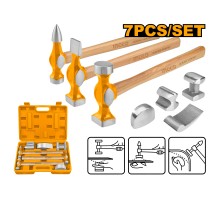 Набор молотков для рихтовки кузова и крыла INGCO 7 шт