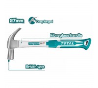 Молоток гвоздодер TOTAL 450 гр