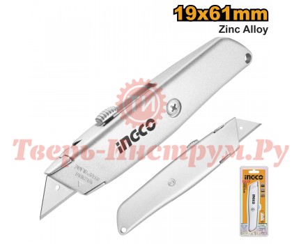 Нож строительный INGCO HUK615