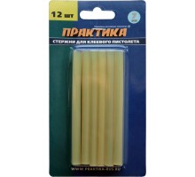 Клей для пистолета желтый ПРАКТИКА 7х100 12 шт