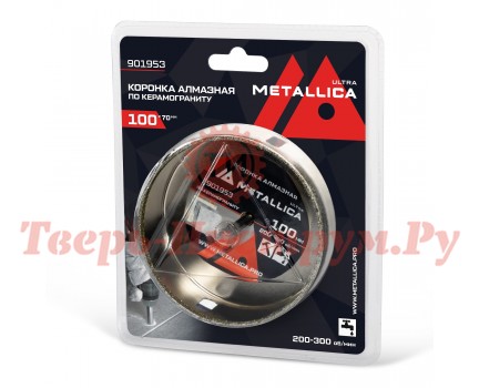 Коронка алмазная по керамограниту METALLICA Ultra 100х70 мм Коронка алмазная по керамограниту METALLICA Ultra 100х70 мм