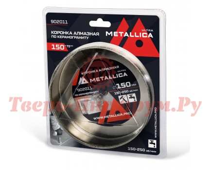 Коронка алмазная по керамограниту METALLICA Ultra 150х70 мм Коронка алмазная по керамограниту METALLICA Ultra 150х70 мм