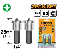 Бита отверточная с ограничителем INGCO PH2 25 мм 2 шт