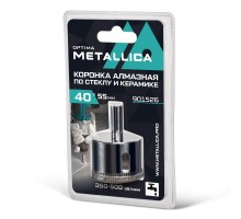 Коронка по стеклу и керамике METALLICA Optima 40 мм 1 шт