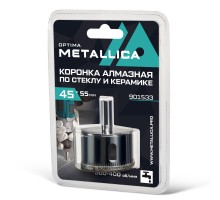 Коронка по стеклу и керамике METALLICA Optima 45 мм 1 шт