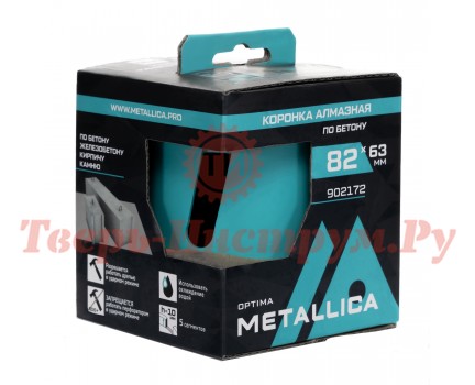 Коронка алмазная сегментная METALLICA Optima 82x63 мм, М16 Коронка алмазная сегментная METALLICA Optima 82x63 мм, М16