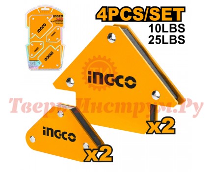 Магнитный держатель INGCO AMWH75052 4 шт Магнитный держатель INGCO AMWH75052 4 шт