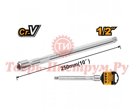 Удлинитель для воротка INGCO 1/2" 254 мм Удлинитель для воротка INGCO 1/2" 254 мм