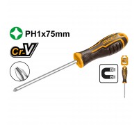 Отвертка крестовая INGCO PH-1 x 75