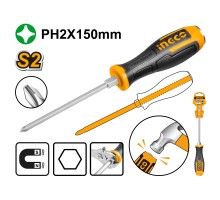 Отвертка крестовая ударная INGCO PH2 x 150