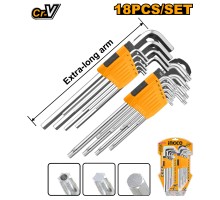 Набор шестигранников INGCO HEX + TORX 18 шт