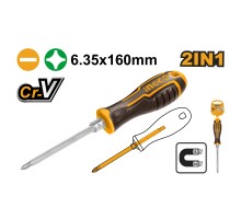 Отвертка двухсторонняя INGCO PH-2+SL6 250 мм