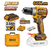 Аккумуляторная дрель INGCO 20B, 60 Нм Li-ion