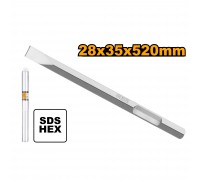 Зубило плоское HEX28 INGCO 520х35 мм