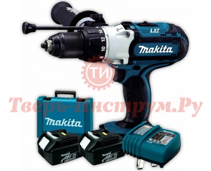 Аккумуляторная ударная дрель шуруповерт MAKITA DHP451RFE