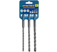 Набор буров ПРАКТИКА SDS PLUS Ø6, Ø8, Ø10 х160 мм 3 Шт
